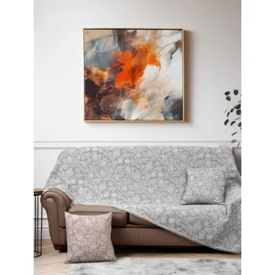 Ριχτάρι ROSVEL GREY Ριχτάρι τριθέσιου καναπέ: 170 x 300 εκ.