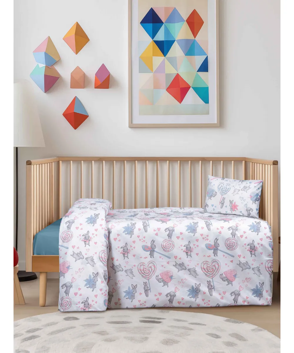 Βρεφικό Σετ Σεντόνια LAGOLINO Σετ σεντόνια κούνιας με λάστιχο: 120 x 170   70x140   15   1 μαξιλαροθήκη 30 x 40 εκ.