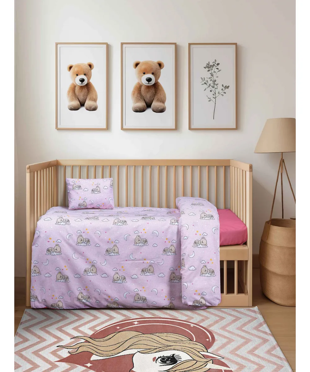 Βρεφικό Σετ Σεντόνια BEARSLEEP Σετ σεντόνια κούνιας με λάστιχο: 120 x 170 70x140 15 1 μαξιλαροθήκη 30 x 40 εκ. Βρεφικό Σετ Σεντόνια BEARSLEEP Σετ σεντόνια κούνιας με λάστιχο: 120 x 170 70x140 15 1 μαξιλαροθήκη 30 x 40 εκ.