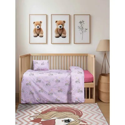 Βρεφικό Σετ Σεντόνια BEARSLEEP Σετ σεντόνια κούνιας με λάστιχο: 120 x 170   70x140   15   1 μαξιλαροθήκη 30 x 40 εκ.