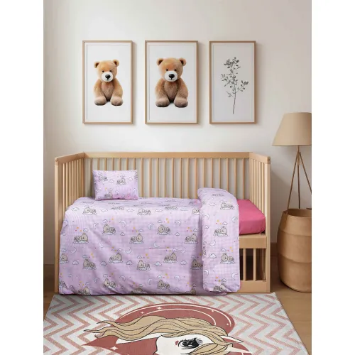 Βρεφικό Σετ Σεντόνια BEARSLEEP Σετ σεντόνια κούνιας με λάστιχο: 120 x 170   70x140   15   1 μαξιλαροθήκη 30 x 40 εκ.