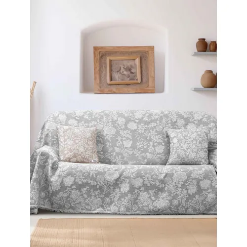 Ριχτάρι SOFIMA GREY Ριχτάρι τριθέσιου καναπέ: 170 x 300 εκ.