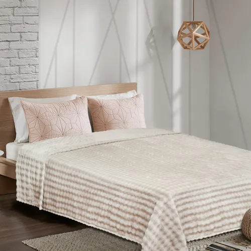 Κουβέρτα Fleece PUFFELLA BEIGE Κουβέρτα μονή: 160 x 220 εκ.