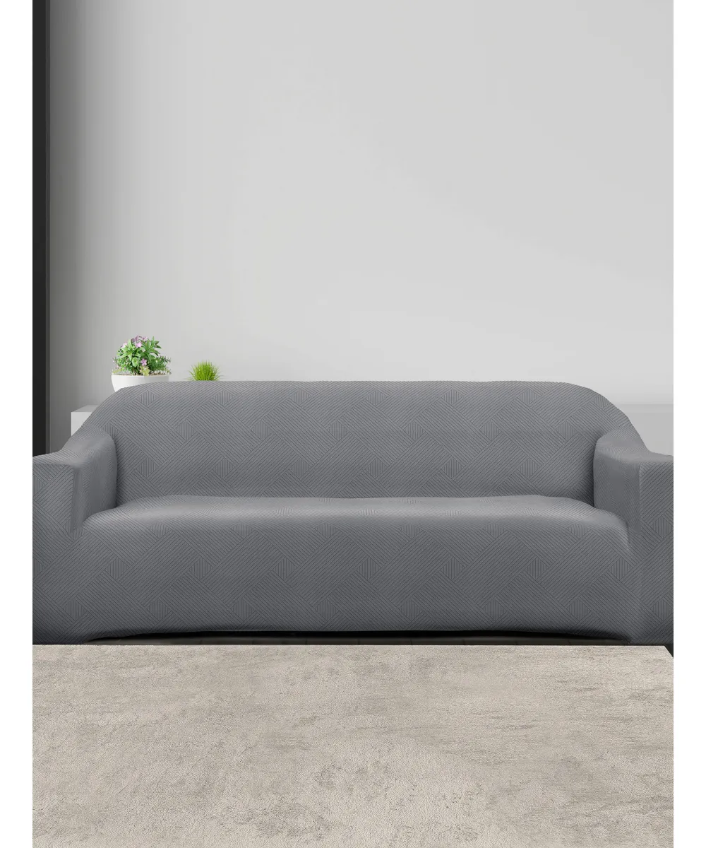 Ελαστικά καλύμματα καναπέ EARTHLINE GREY Ελαστικό κάλυμμα διθέσιου καναπέ