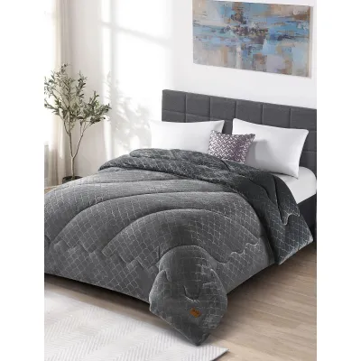 Κουβερτοπάπλωμα LUNORA ANTHRACITE Κουβερτοπάπλωμα μονό: 160 x 220 εκ.