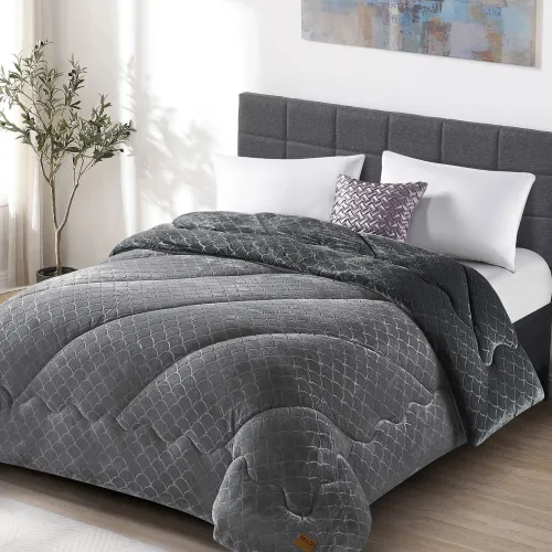 Κουβερτοπάπλωμα LUNORA ANTHRACITE Κουβερτοπάπλωμα μονό: 160 x 220 εκ.
