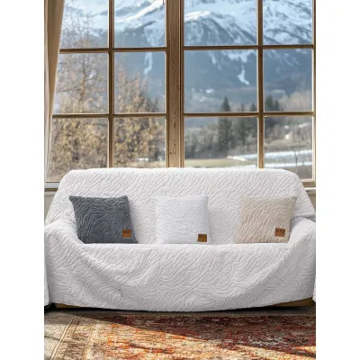 Ριχτάρι SERANI WHITE Ριχτάρι τριθέσιου καναπέ: 180 x 300 εκ.