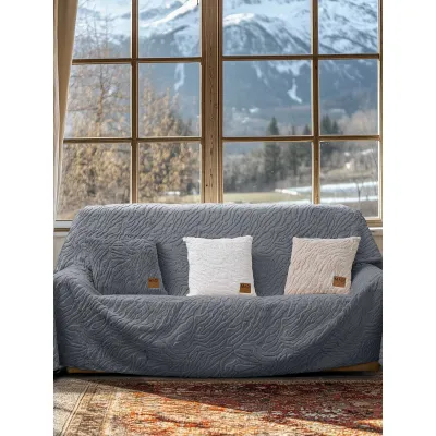 Ριχτάρι SERANI GREY Ριχτάρι τριθέσιου καναπέ: 180 x 300 εκ.