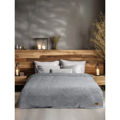 Κουβέρτα γούνινη ZANORIA GREY Κουβέρτα υπέρδιπλη: 220 x 240 εκ.