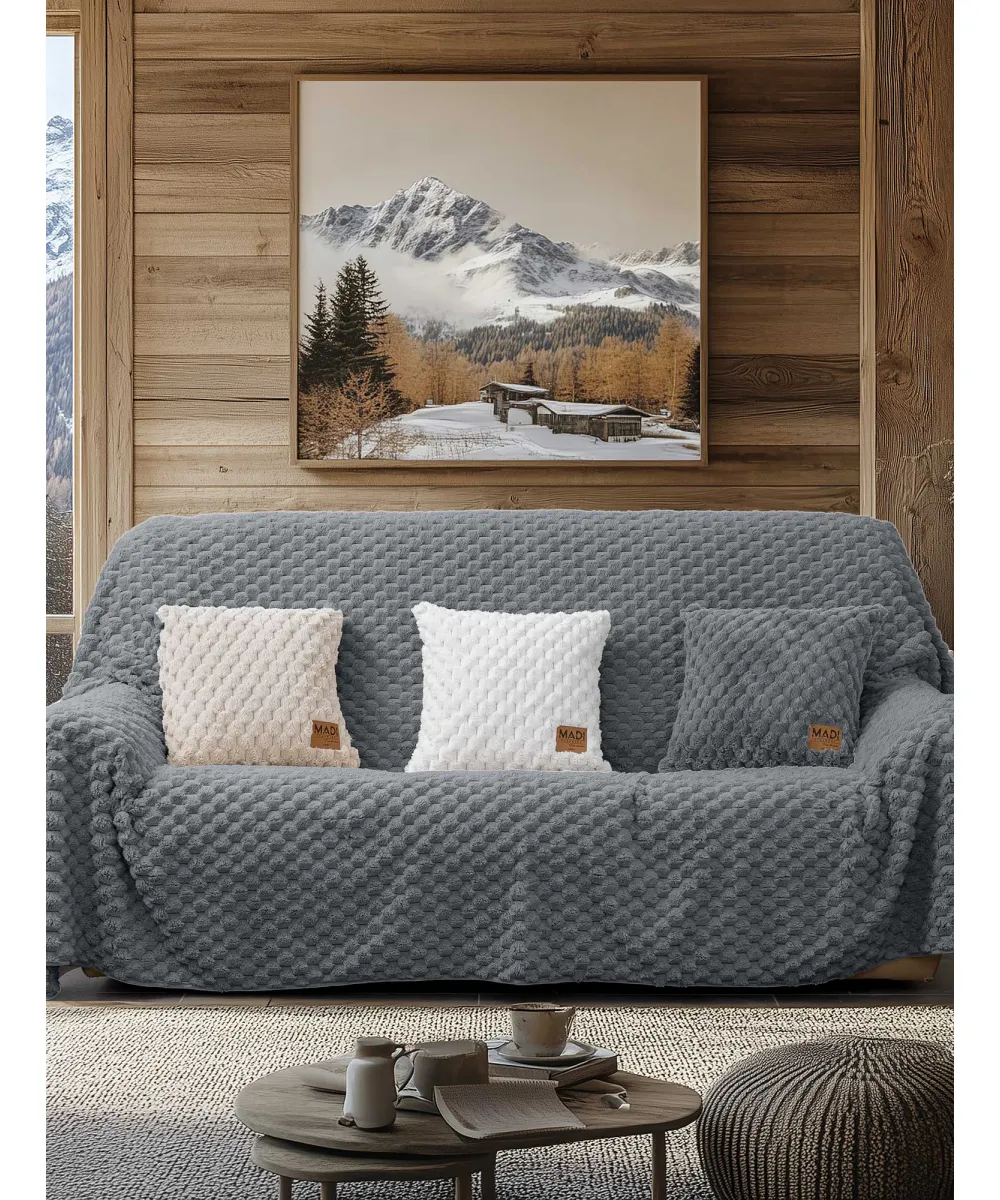 Ριχτάρι MAISONY GREY Ριχτάρι τριθέσιου καναπέ: 180 x 300 εκ.