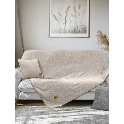 Ριχτάρι VERITAS BEIGE Ριχτάρι τριθέσιου καναπέ: 180 x 300 εκ.