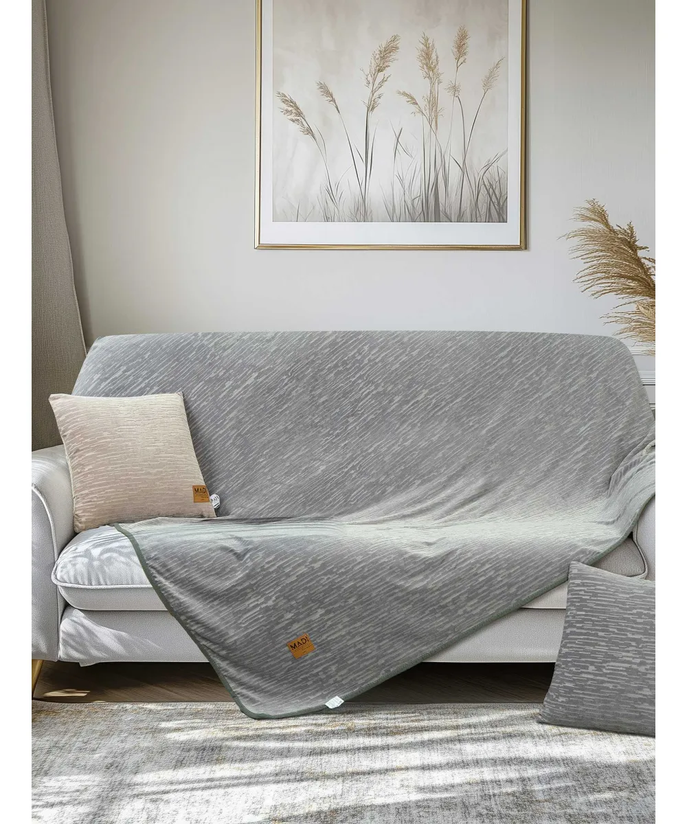 Ριχτάρι VERITAS GREY Ριχτάρι τριθέσιου καναπέ: 180 x 300 εκ.