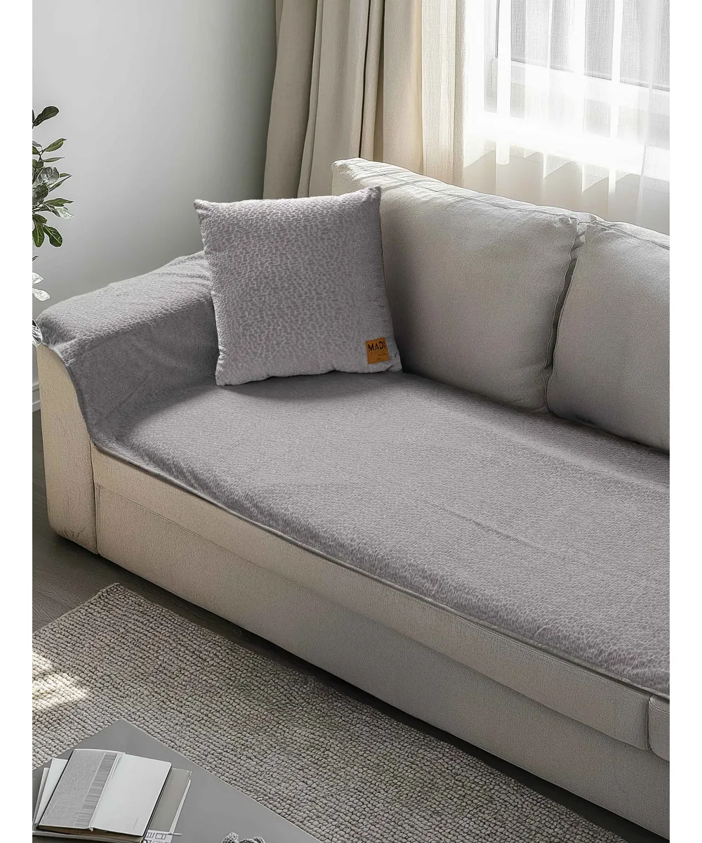 Μεμονωμένο ανάγλυφο κάλυμμα REGALIA GREY Μεμονωμένο ανάγλυφο κάλυμμα για καναπέ γωνία  250 x 90 εκ.