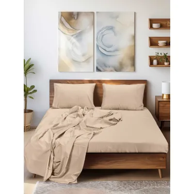 Σεντόνι SLEEK BEIGE Σεντόνι μονό: 170 x 260 εκ.