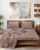 Σεντόνι SLEEK BROWN Σεντόνι υπέρδιπλο με λάστιχο: 160 x 200 35 εκ.