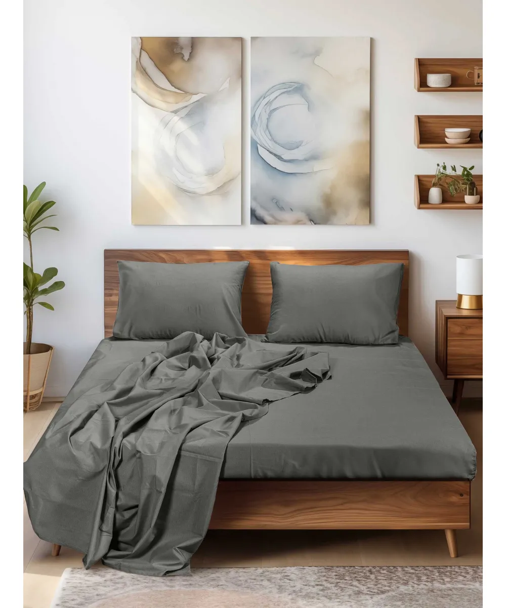 Σεντόνι SLEEK GREY Σεντόνι υπέρδιπλο: 240 x 260 εκ.