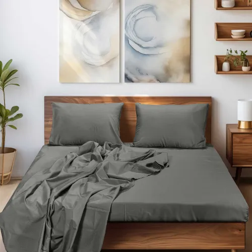 Σεντόνι SLEEK GREY Σεντόνι υπέρδιπλο: 240 x 260 εκ.
