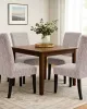 Ελαστικά καλύμματα τραπεζαρίας KLYRA BEIGE Σετ ελαστικά καλύμματα τραπεζαρίας έξι τεμαχίων