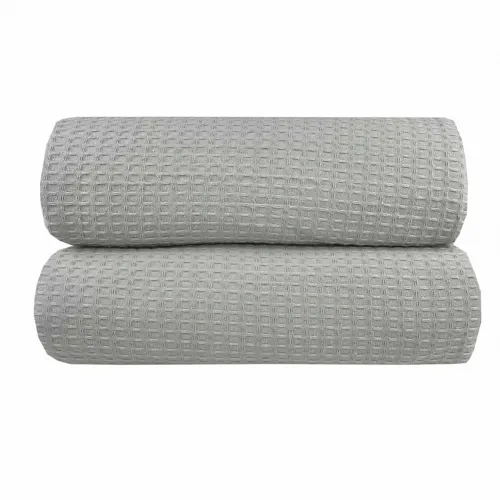 Κουβέρτα Πικέ Μονή Waffle 165χ245 Light Grey
