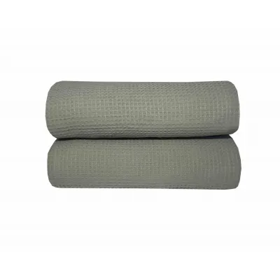 Κουβέρτα Πικέ Μονή Waffle 165χ245 Dark Grey