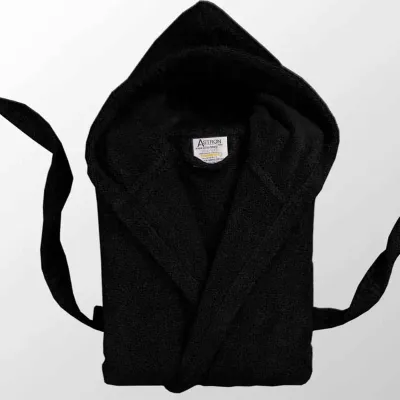 Μπουρνούζι Με Κουκούλα Black - Large