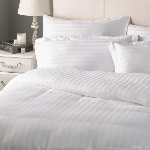 Σεντόνι Ξενοδοχείου Σατέν-ρίγα 280x300  80% cotton 20% polyester Πεννιέ 220tc