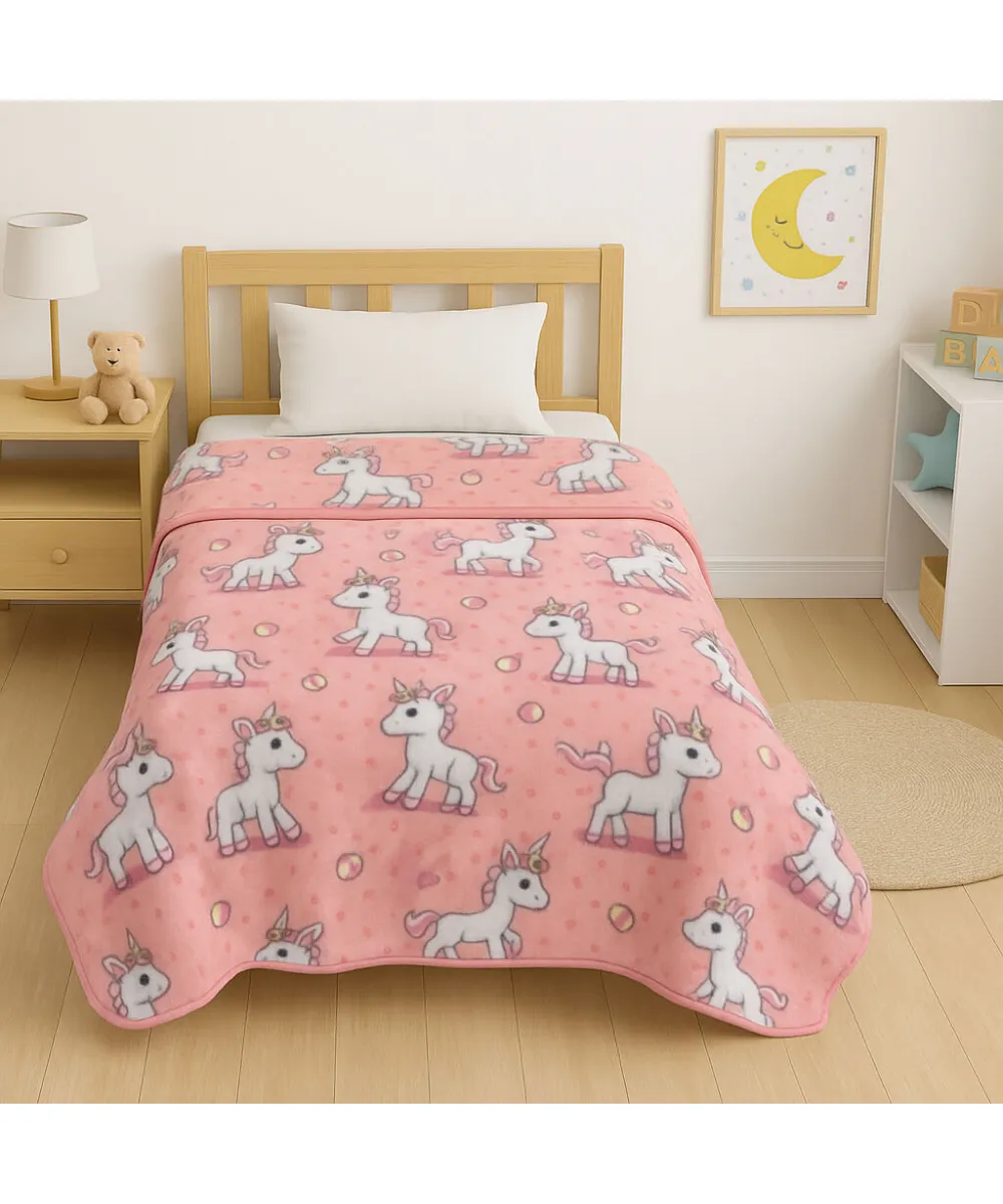 Παιδική Κουβέρτα Βελουτέ Μονή Baby Unicorn