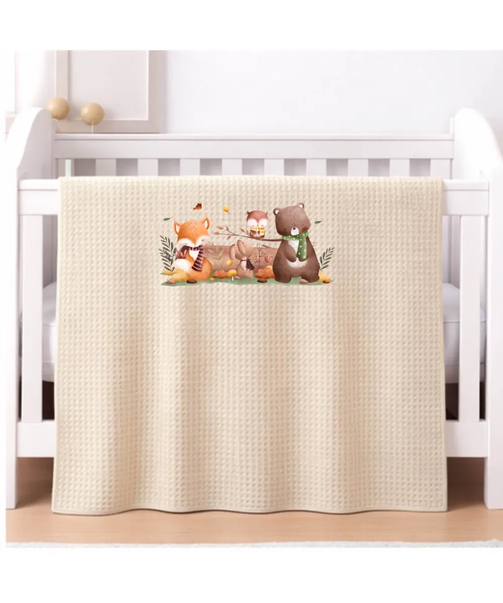 Βρεφική Κουβέρτα Πικέ Κούνιας 110 Χ 140 Beige