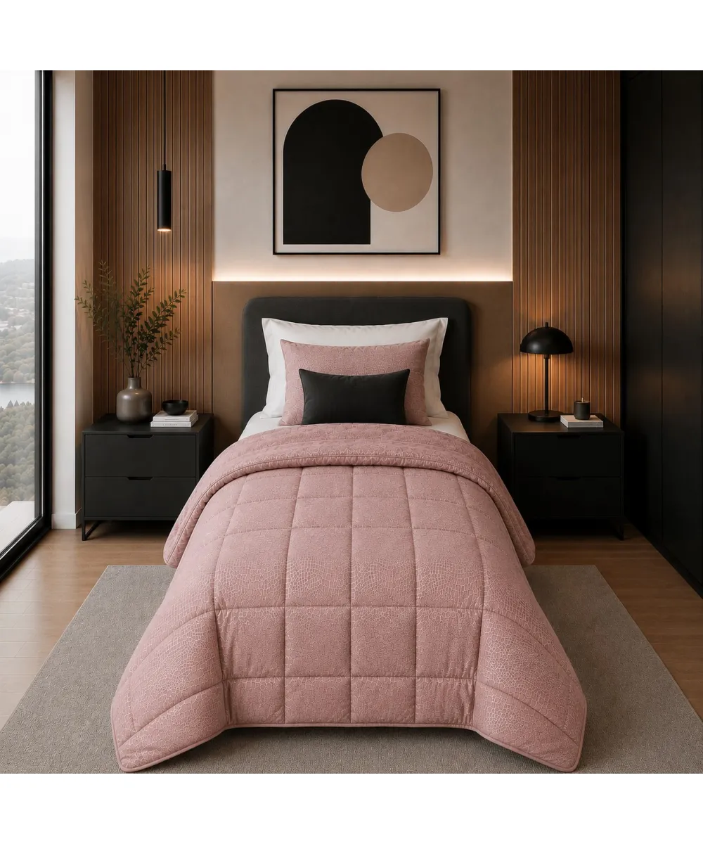 Κουβερτοπάπλωμα Μονό 1,60Χ2,20 Dusty Rose