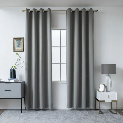 Beauty Home Κουρτίνα Blackout σκίασης με 8 κρίκους Art Ideal 8400 140x270 Ανθρακίτης      