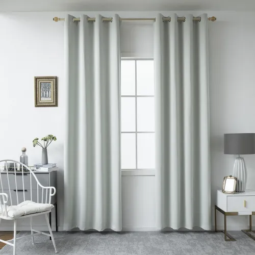 Beauty Home Κουρτίνα Blackout σκίασης με 8 κρίκους Ideal Art 8400 140x270 Γκρι      