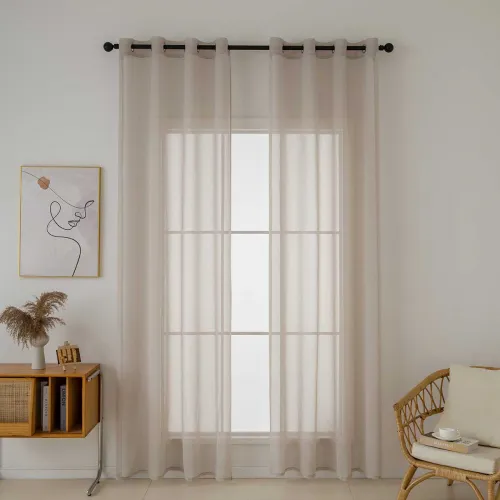 Beauty Home Ύφασμα κουρτίνας με το μέτρο γάζα Sharp Art 8448 Φ300 Άμμου      