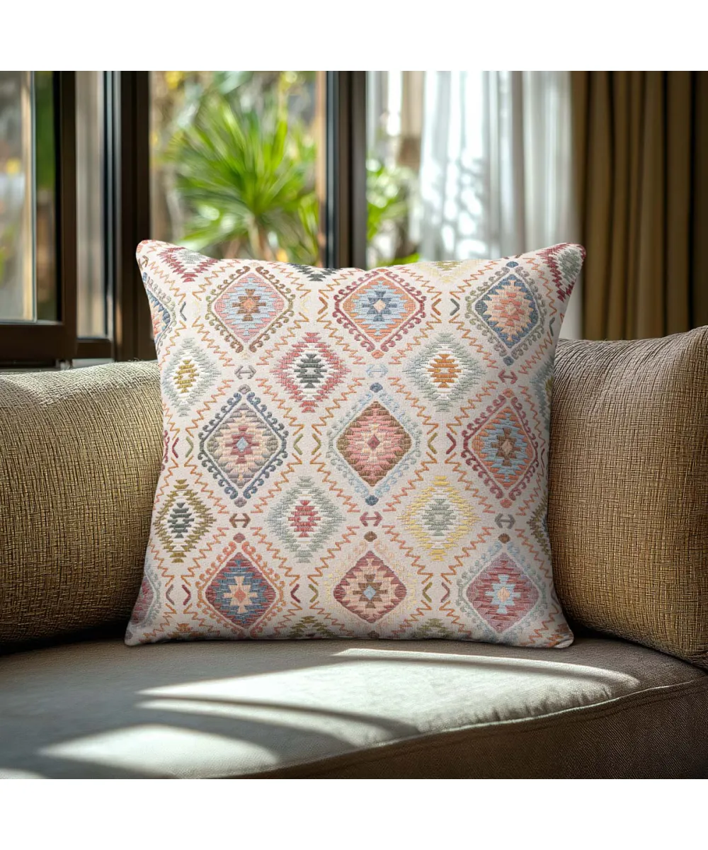 Beauty Home Μαξιλαροθήκη ΣΤΟΦΑ ΙΝΔΙΚΟΙ ΡΟΜΒΟΙ   40 x 40 cm