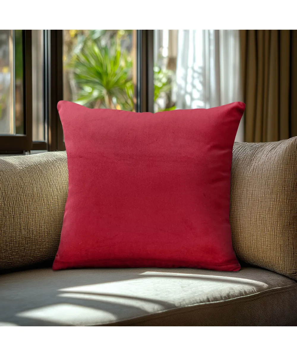 Beauty Home Μαξιλαροθήκη ΒΕΛΟΥΔΟ PREMIUM ΚΟΚΚΙΝΟ   45 x 45 cm