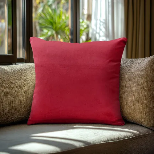 Beauty Home Μαξιλαροθήκη ΒΕΛΟΥΔΟ PREMIUM ΚΟΚΚΙΝΟ   45 x 45 cm   