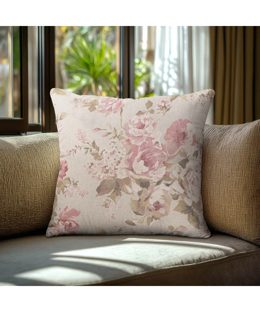 Beauty Home Μαξιλαροθήκη ΚΛΑΣΙΚΟ ΦΛΟΡΑΛ ΜΠΕΖ   40 x 40 cm