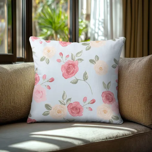 Beauty Home Μαξιλαροθήκη ΤΡΙΑΝΤΑΦΥΛΛΑ ΓΑΛΑΖΙΟ ΦΟΝΤΟ   40 x 40 cm   