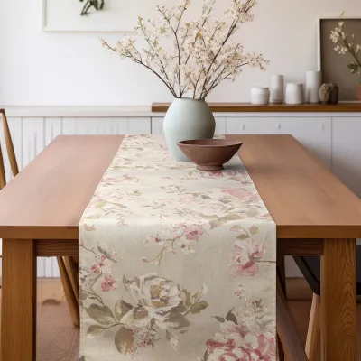 Beauty Home ΡΑΝΝΕΡ ΚΛΑΣΙΚΟ ΦΛΟΡΑΛ ΜΠΕΖ   32 cm x 1,5 m   