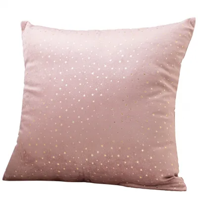 Beauty Home Μαξιλαροθήκη 45 x 45 cm Βελούδο Σάπιο Μήλο Με Χρύσα Αστέρια      