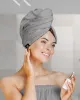 Beauty Home Πετσέτα μαλλιών Turban Art 3406 Γκρι
