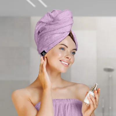 Beauty Home Πετσέτα μαλλιών Turban Art 3409 Λιλά      