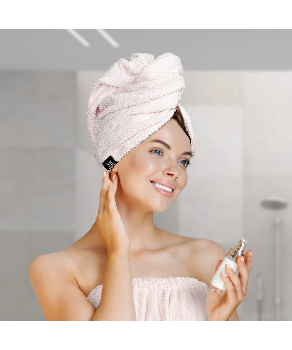 Beauty Home Πετσέτα μαλλιών Turban Art 3410 Ροζ