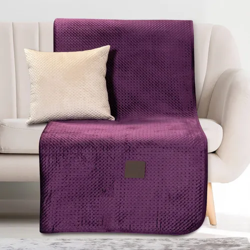 Beauty Home Ριχτάρι Velvety σετ 2τμχ Art 8411 (180x250 180x300) Μωβ      