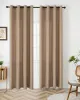 Beauty Home Κουρτίνα μεσαίας σκίασης με 8 μεταλλικούς κρίκους Effect Art 8443 140x270 Μπεζ