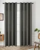 Beauty Home Κουρτίνα μεσαίας σκίασης με 8 μεταλλικούς κρίκους Effect Art 8443 140x270 Ανθρακί