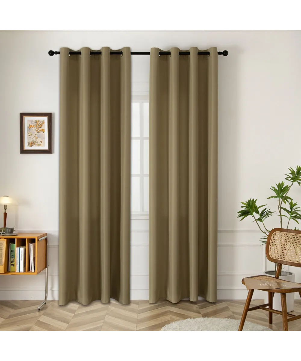 Beauty Home Ύφασμα κουρτίνας με το μέτρο μεσαίας σκίασης Effect Art 8443 Φ320 Λαδί