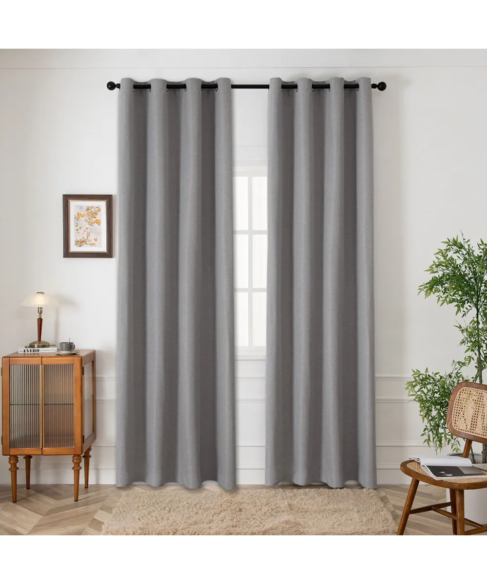 Beauty Home Ύφασμα κουρτίνας με το μέτρο Blackout jacquard σκίασης Glare Art 8444 Φ280 Γκρι