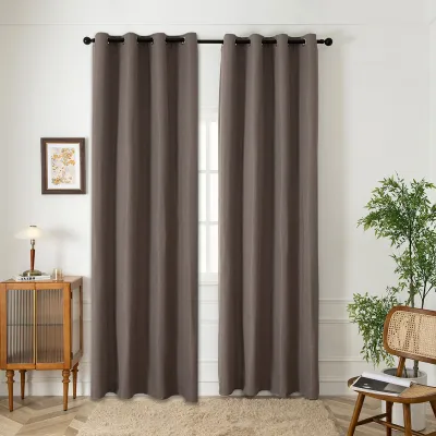 Beauty Home Ύφασμα κουρτίνας με το μέτρο Blackout jacquard σκίασης Glare Art 8444 Φ280 Μόκα      