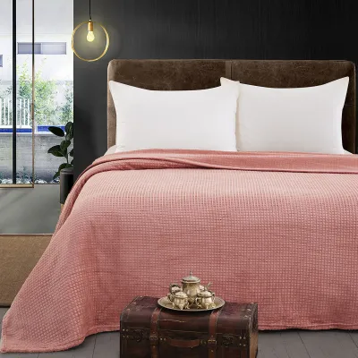 Beauty Home Κουβέρτα μονόχρωμη μονή Fleece Art 11551 160x220 Ροδακινί      