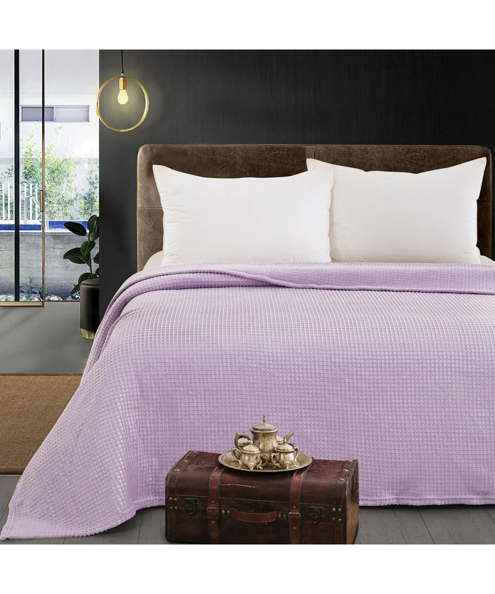 Beauty Home Κουβέρτα μονόχρωμη υπέρδιπλη Fleece Art 11553 220x240 Λιλά